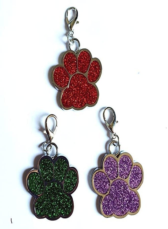 KsPups Pets paw Shape Collar I Pendant | Glitter Shiny and I Attractive Rust Proof Identification tag | Nice & Cute Locket for I Dogs & Cats -1Pcs Color A s Per Available - Image 5